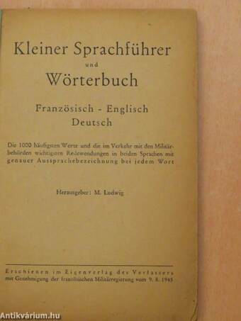 Kleiner Sprachführer und Wörterbuch