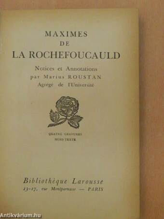 Maximes de la Rochefoucauld