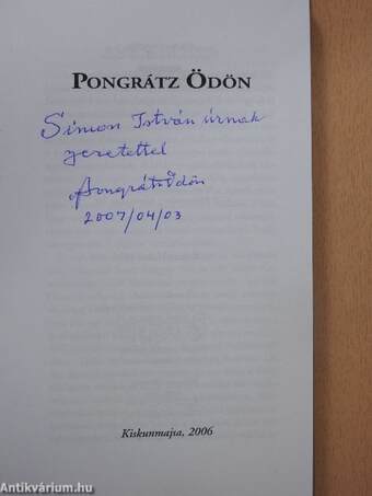 Pongrátz Ödön (dedikált példány)