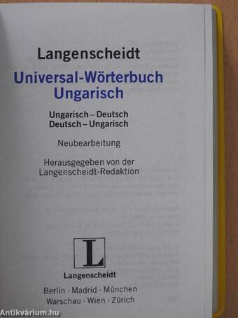 Langenscheidt Universal-Wörterbuch Ungarisch