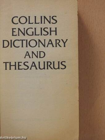 Collins English Dictionary and Thesaurus