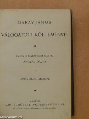 Garay János válogatott költeményei