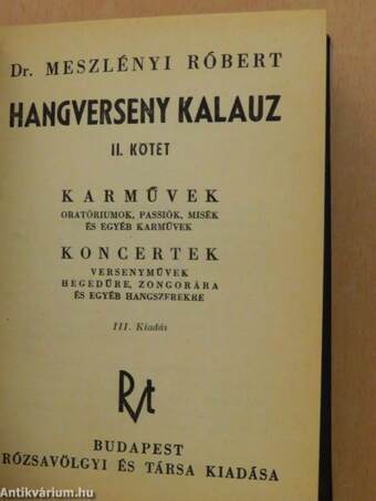 Hangverseny kalauz II.