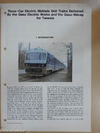 Three-Car Electric Multiple Unit Trains Delivered By the Ganz Electric Works and the Ganz-Mávag for Tunesia