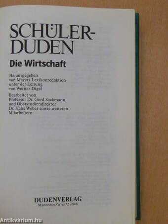 Schülerduden Die Wirtschaft