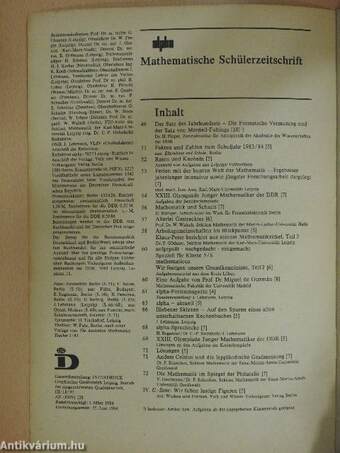 Alpha - Mathematische Schülerzeitschrift 1984/3