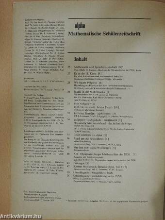 Alpha - Mathematische Schülerzeitschrift 1975/2