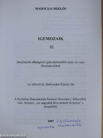 Igemozaik III. (dedikált példány)