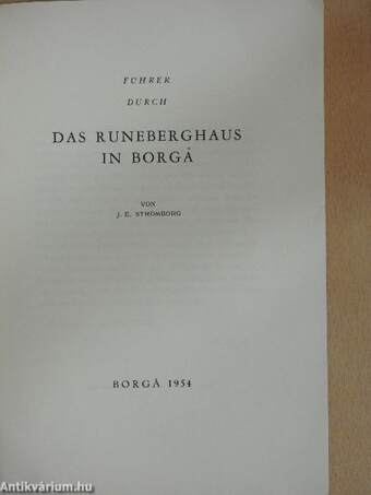 Das Runeberghaus in Borga