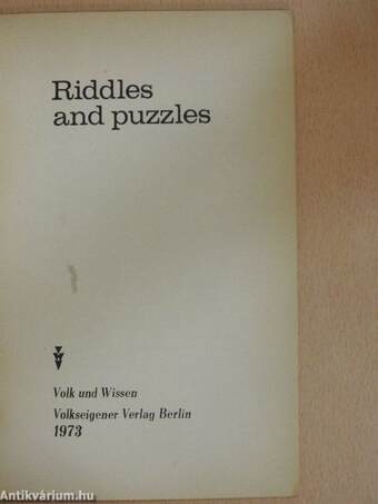 Riddles and puzzles