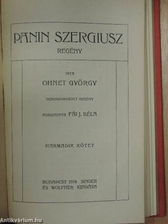 Panin Szergiusz I-III.