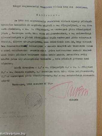 Magyarországi Rendeletek Tára 1922. I-XII.