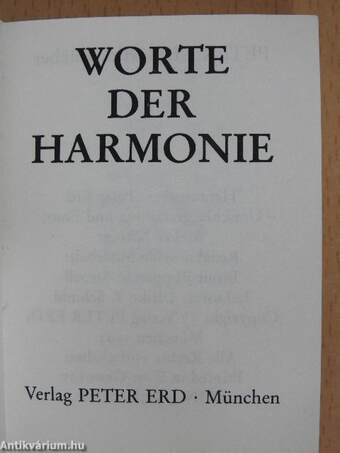 Worte der Harmonie (minikönyv)