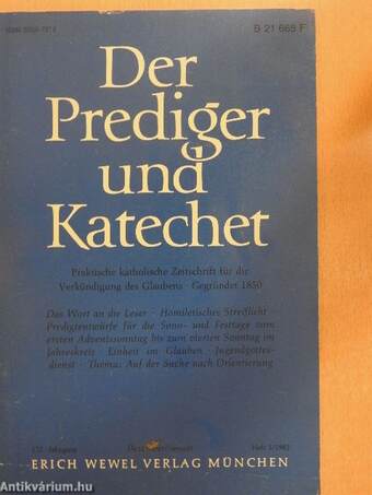 Der Prediger und Katechet 1983/1-6.