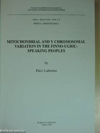 Mitochondrial and Y chromosomal variation in the finno-ugric-speaking peoples