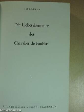 Die Abenteuer des Chevalier de Faublas