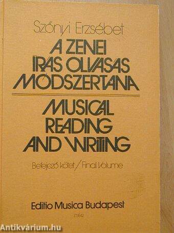 A zenei írás-olvasás módszertana - Befejező kötet: Felsőfok