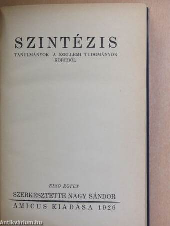 Szintézis I.