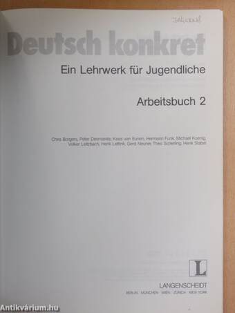 Deutsch konkret - Arbeitsbuch 2.