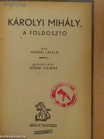 Károlyi Mihály, a földosztó