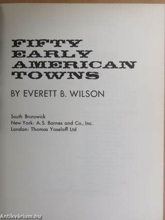 Fifty early American towns