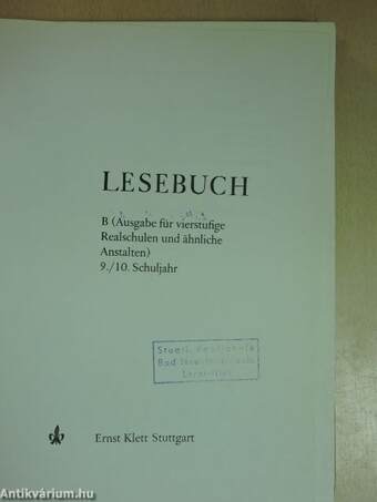 Lesebuch B 9./10. Schuljahr