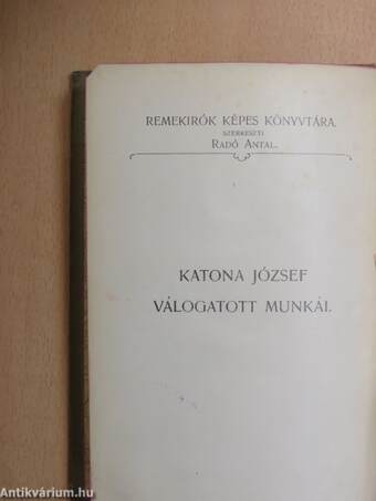 Katona József válogatott munkái