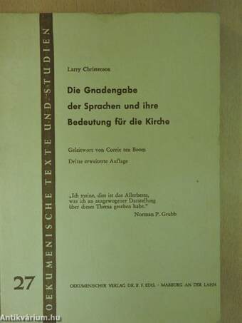 Die Gnadengabe der Sprachen und ihre Bedeutung für die Kirche