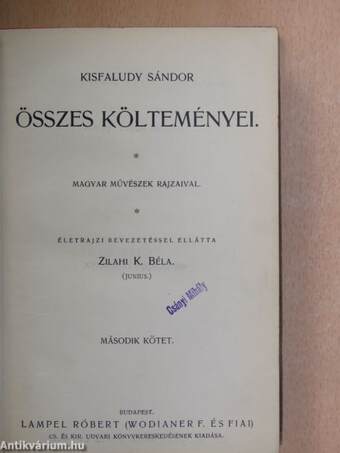 Kisfaludy Sándor összes költeményei II. (töredék)