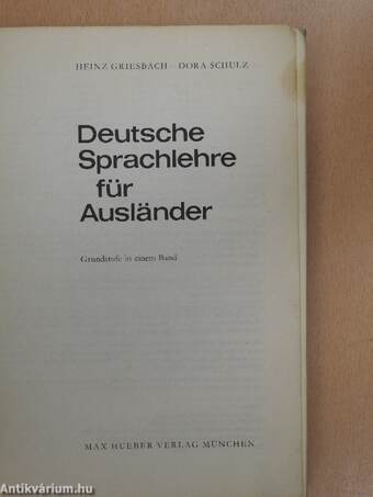 Deutsche Sprachlehre für Ausländer - Grundstufe