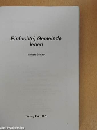 Einfach(e) Gemeinde leben