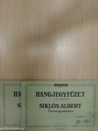 Hangjegyfüzet (Példatár) Siklós Albert Összhangzattanához I-II.