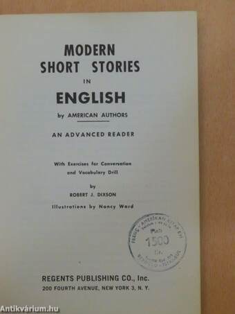 Modern Short Stories in English by American Authors