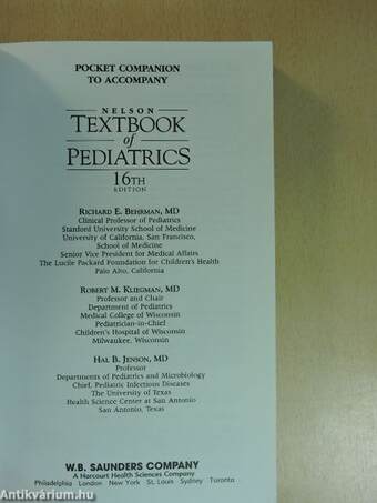 Nelson Textbook of Pediatrics