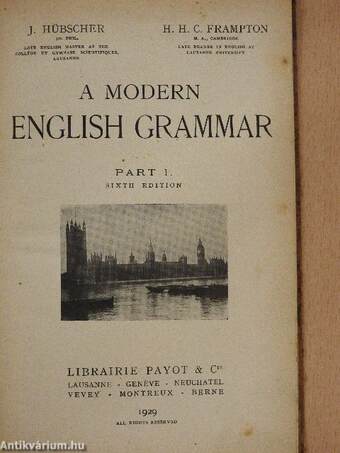 A Modern English Grammar I.