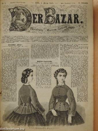 Der Bazar-Beilage zum Bazar Januar-December 1865. (gótbetűs)