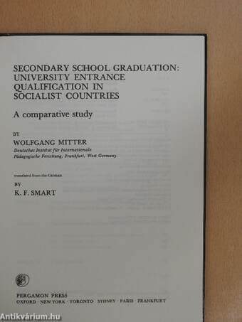 Secondary School Graduation: University Entrance Qualification in Socialist Countries