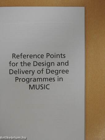 Reference Points for the Design and Delivery of Degree Programmes in Music