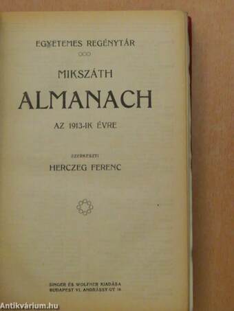 Mikszáth Almanach az 1913-ik évre