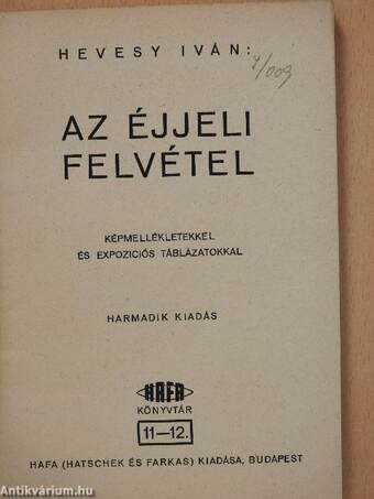 Az éjjeli felvétel