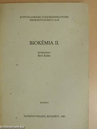 Biokémia II.