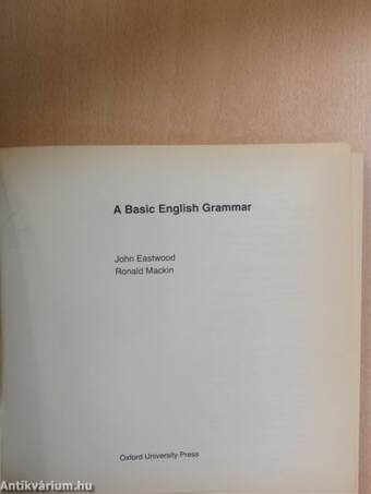 A Basic English Grammar