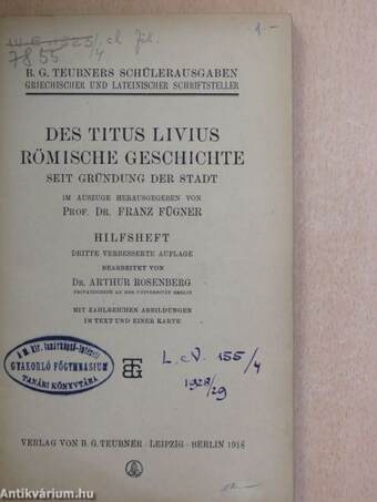 Des Titus Livius Römische Geschichte