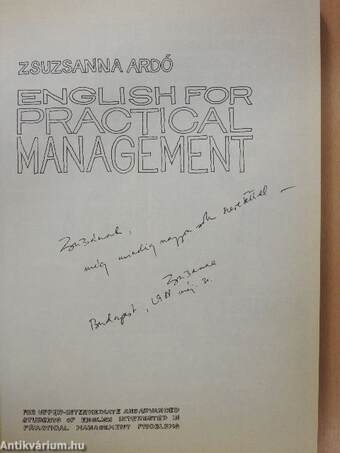 English for practical management (dedikált példány)