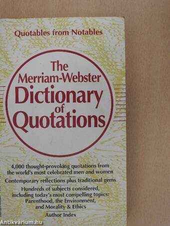 The Merriam-Webster Dictionary of Quotations