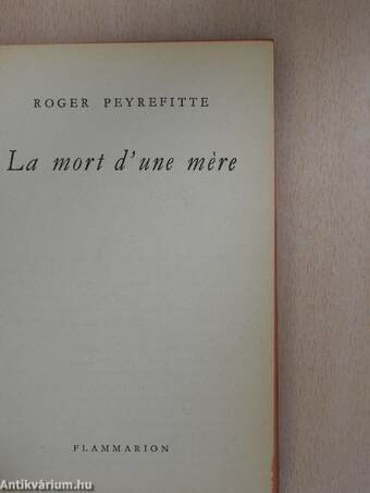 La mort d'une mére