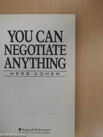 You Can Negotiate Anything