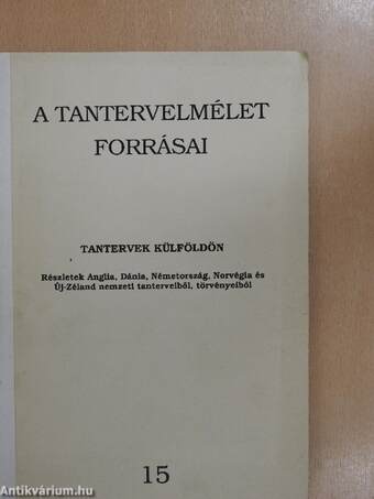 Tantervek külföldön