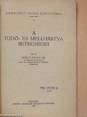 A tüdő- és mellhártya betegségei