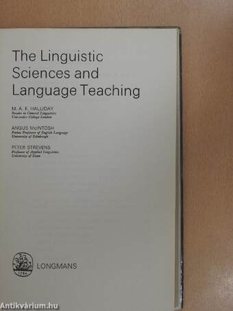 The Linguistic Sciences and Language Teaching